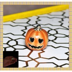 Pandora Glow in the Dark Spooky Pumpkin Halloween Charm S925 ALE Sterling Silver